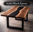 Custom Live Edge Epoxy River Dining Table