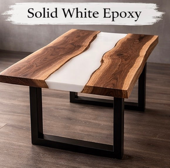 Custom Live Edge Epoxy River Dining Table