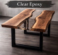 Custom Live Edge Epoxy River Dining Table