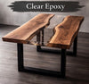 Custom Live Edge Epoxy River Dining Table
