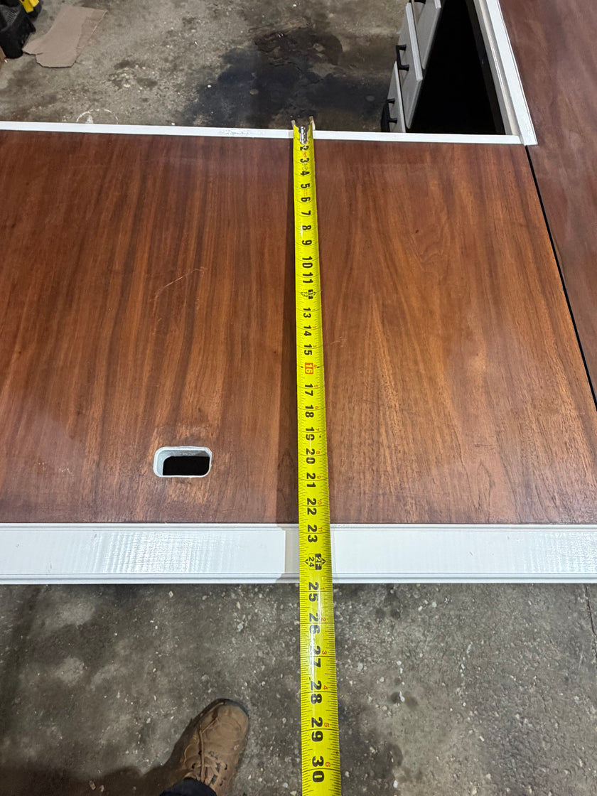 Restored L-Shaped Executive Desk | Modern Two-Tone | 5.5ft x 5.5ft | Locking Drawers