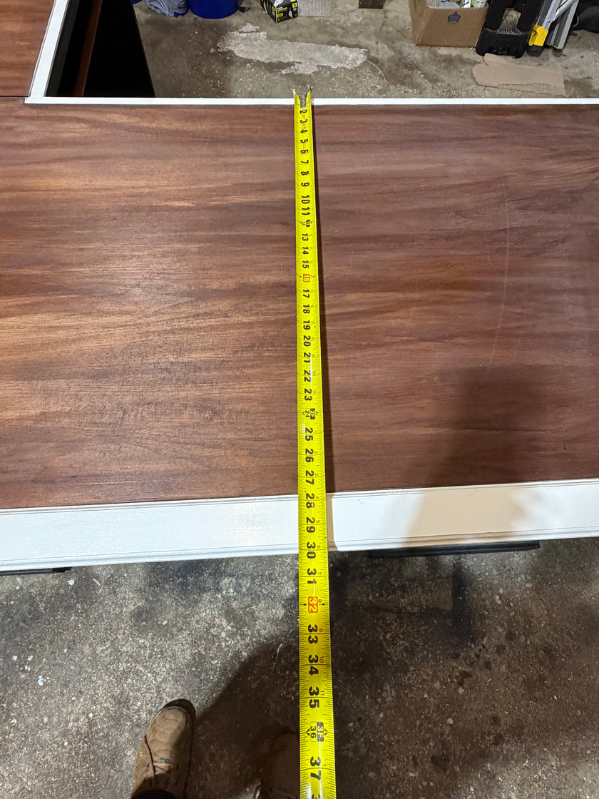 Restored L-Shaped Executive Desk | Modern Two-Tone | 5.5ft x 5.5ft | Locking Drawers