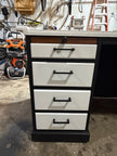 Restored L-Shaped Executive Desk | Modern Two-Tone | 5.5ft x 5.5ft | Locking Drawers